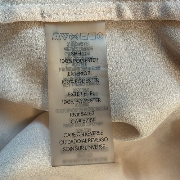 Calvin Klein Womens Petites Pintuck Split Neck Blouse pink 100% polyester - Picture 5 of 6